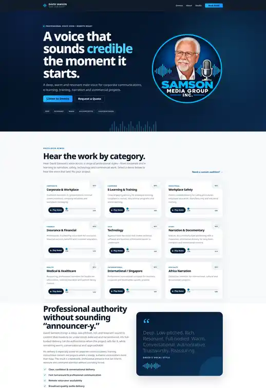 Samson Media Group Inc. — Voiceover and Media Samson Media Group Inc. voiceover and media production website